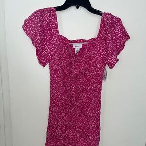 Polka dot pink/white dress